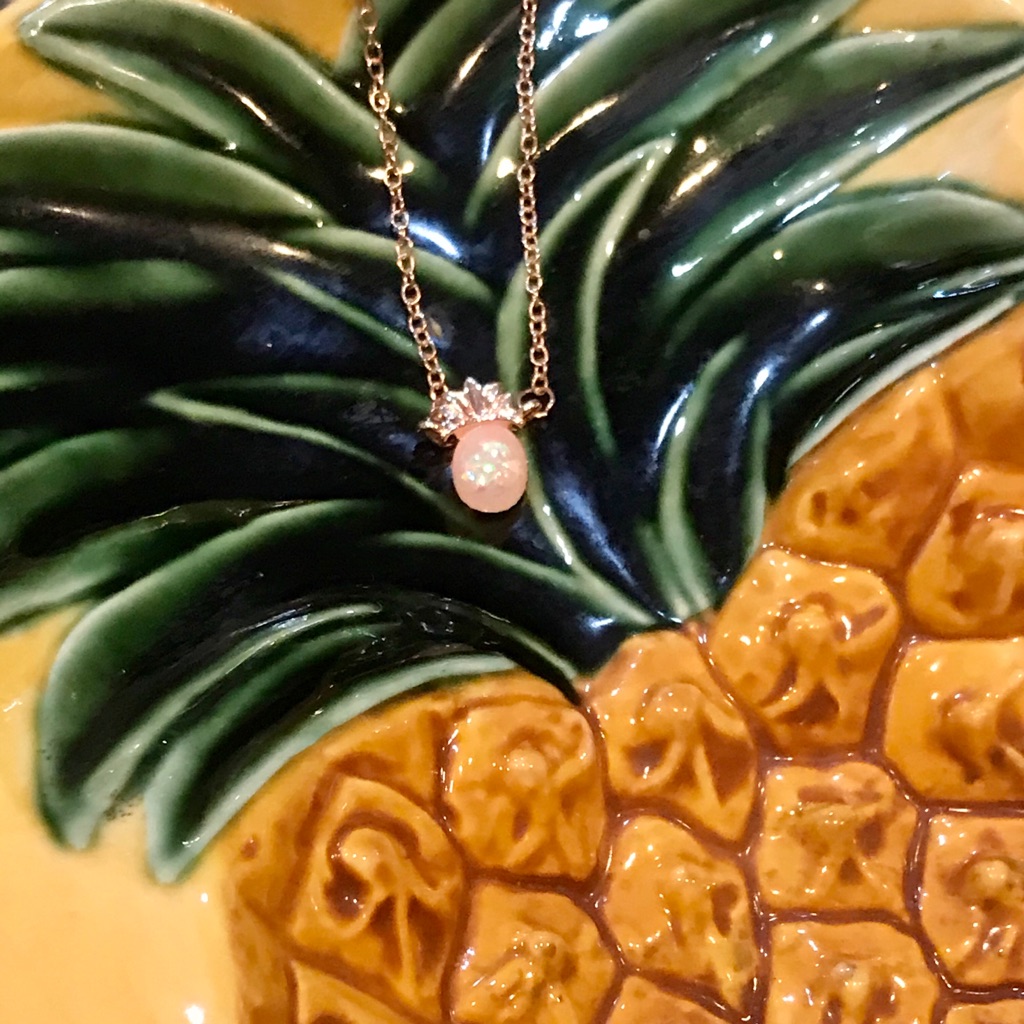 Rose Gold Pineapple Necklace 16